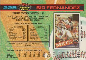 Sid Fernandez  baseball card collectible - Main Image 2