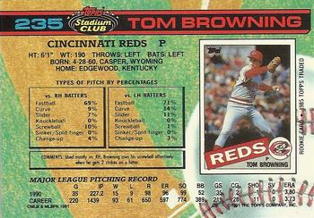 Tom Browning  baseball card collectible - Main Image 2