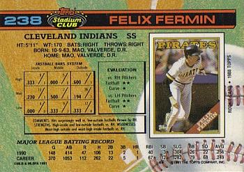 Felix Fermin  baseball card collectible - Main Image 2