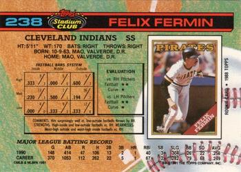 Felix Fermin  baseball card collectible - Main Image 2