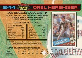 Orel Hershiser  baseball card collectible - Main Image 2
