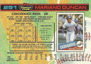 Mariano Duncan  baseball card collectible - Main Image 2