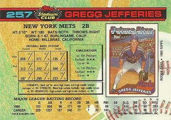 Gregg Jefferies  baseball card collectible - Main Image 2