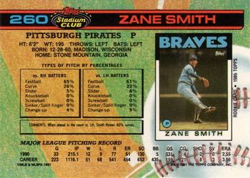 Zane Smith  baseball card collectible - Main Image 2