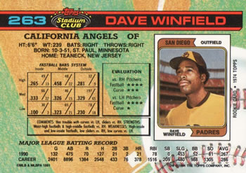 Dave Winfield  baseball card collectible - Main Image 2