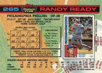 Randy Ready  baseball card collectible - Main Image 2