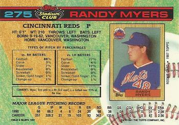 Randy Myers  baseball card collectible - Main Image 2