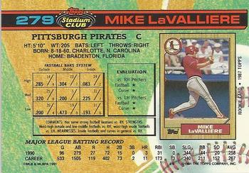 Mike LaValliere  baseball card collectible - Main Image 2