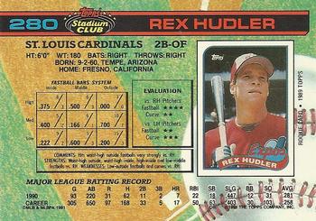 Rex Hudler  baseball card collectible - Main Image 2