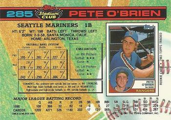 Pete O’Brien  baseball card collectible - Main Image 2