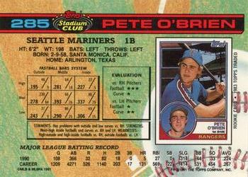 Pete O’Brien  baseball card collectible - Main Image 2