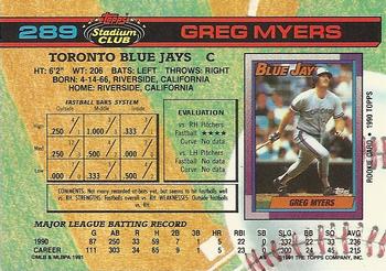 Greg Myers  baseball card collectible - Main Image 2