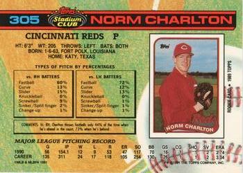 Norm Charlton  baseball card collectible - Main Image 2