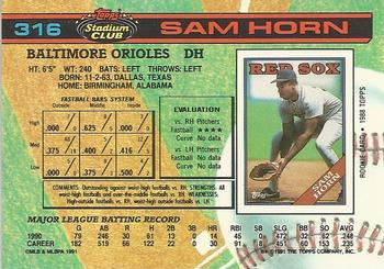 Sam Horn  baseball card collectible - Main Image 2