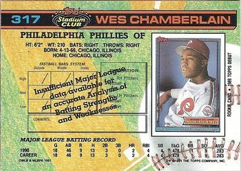 Wes Chamberlain  baseball card collectible - Main Image 2