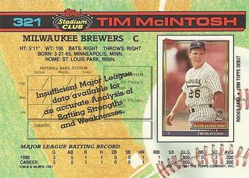 Tim McIntosh  baseball card collectible - Main Image 2