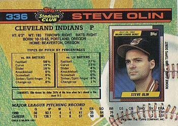 Steve Olin  baseball card collectible - Main Image 2