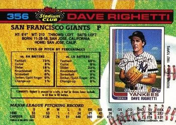 Dave Righetti  baseball card collectible - Main Image 2