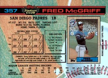 Fred McGriff  baseball card collectible - Main Image 2