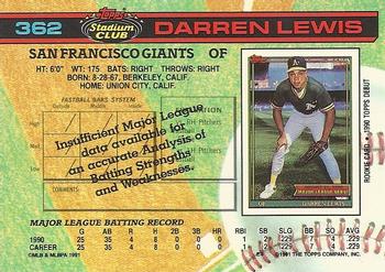 Darren Lewis  baseball card collectible - Main Image 2