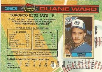 Duane Ward  baseball card collectible - Main Image 2