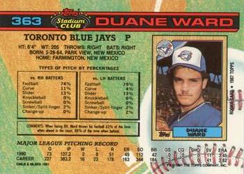 Duane Ward  baseball card collectible - Main Image 2
