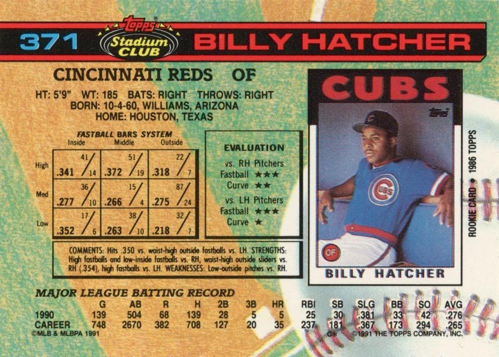 Billy Hatcher  baseball card collectible - Main Image 2