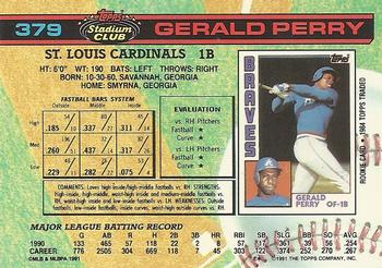 Gerald Perry  baseball card collectible - Main Image 2