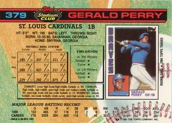 Gerald Perry  baseball card collectible - Main Image 2