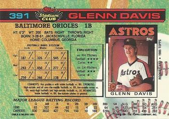 Glenn Davis  baseball card collectible - Main Image 2