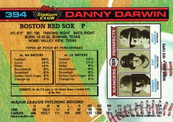 Danny Darwin  baseball card collectible - Main Image 2