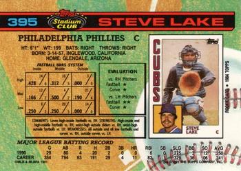 Steve Lake  baseball card collectible - Main Image 2