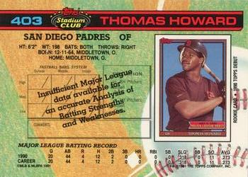 Thomas Howard  baseball card collectible - Main Image 2