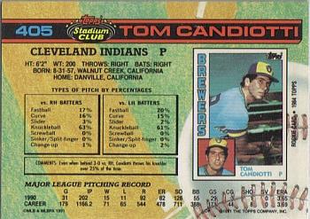 Tom Candiotti  baseball card collectible - Main Image 2