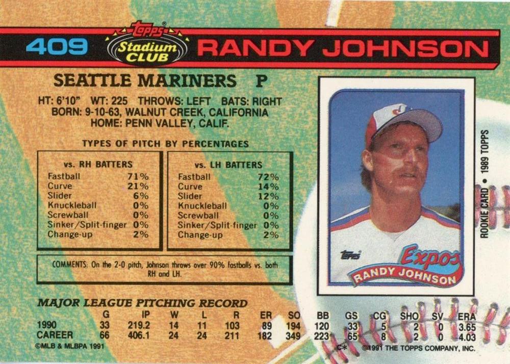 Randy Johnson  baseball card collectible - Main Image 2