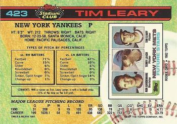 Tim Leary  baseball card collectible - Main Image 2