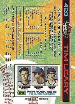 Tim Leary  baseball card collectible - Main Image 2