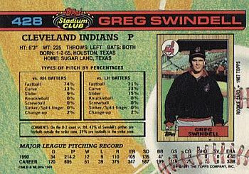 Greg Swindell  baseball card collectible - Main Image 2