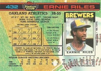 Ernie Riles  baseball card collectible - Main Image 2