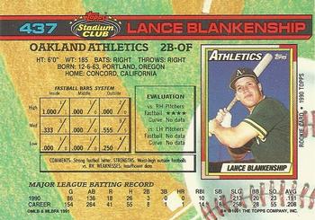 Lance Blankenship  baseball card collectible - Main Image 2