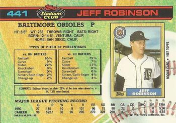 Jeff Robinson  baseball card collectible - Main Image 2