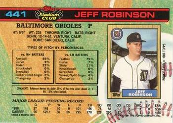 Jeff Robinson  baseball card collectible - Main Image 2