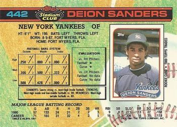 Deion Sanders  baseball card collectible - Main Image 2