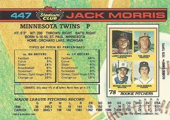 Jack Morris  baseball card collectible - Main Image 2