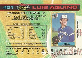 Luis Aquino  baseball card collectible - Main Image 2