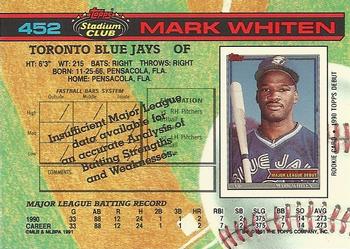 Mark Whiten  baseball card collectible - Main Image 2