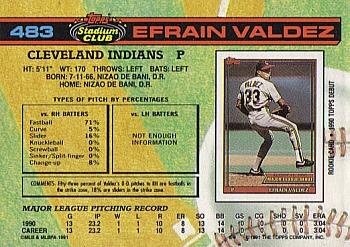 Efrain Valdez  baseball card collectible - Main Image 2