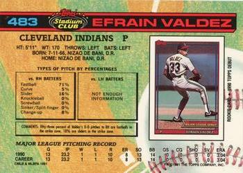 Efrain Valdez  baseball card collectible - Main Image 2