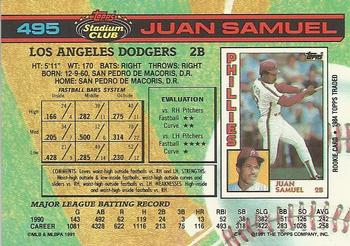 Juan Samuel  baseball card collectible - Main Image 2