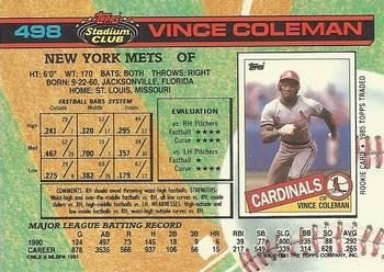 Vince Coleman  baseball card collectible - Main Image 2